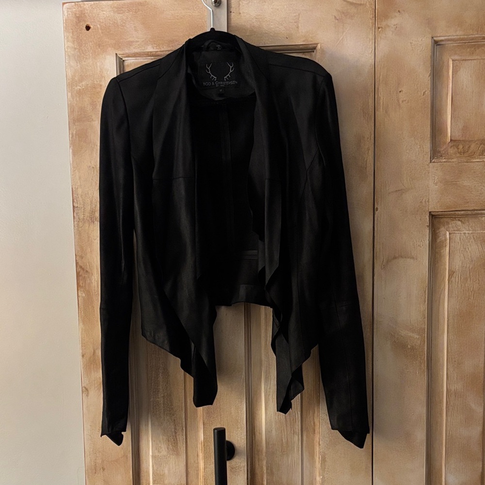 Chic Black Women's Blazer by BOD and Christensen - Leather